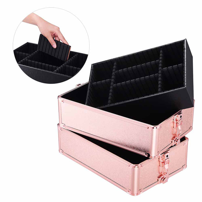 Byootique 4 in 1 Rolling Makeup Case Pink Champagne