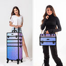 Byootique 4 in 1 Rolling Makeup Case Aluminum Keylock