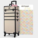 Byootique Rolling Makeup Case Art Deco Artist Travel Case