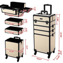 Byootique Rolling Makeup Case Art Deco Artist Travel Case