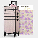 Byootique Rolling Makeup Case Art Deco Artist Travel Case