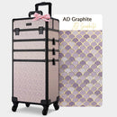Byootique Rolling Makeup Case Art Deco Artist Travel Case