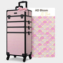 Byootique Rolling Makeup Case Art Deco Artist Travel Case