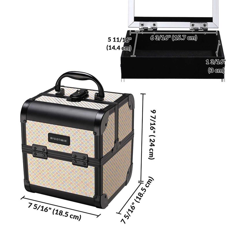 Byootique Art Deco Cube Makeup Box Cosmetic Case