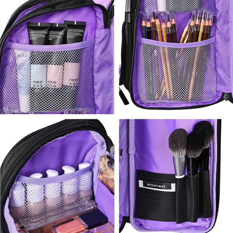 Byootique Pro Artist Makeup Barber Bag Backpack Travel
