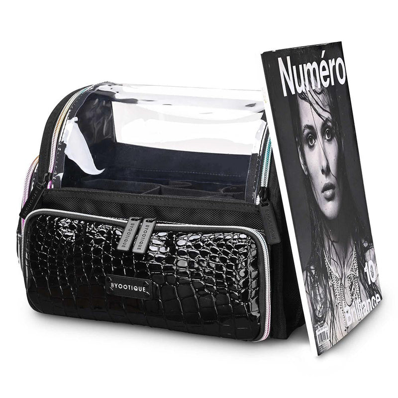 Byootique Travel Makeup Bag Stand-Up Makeup Brush Holder Bag