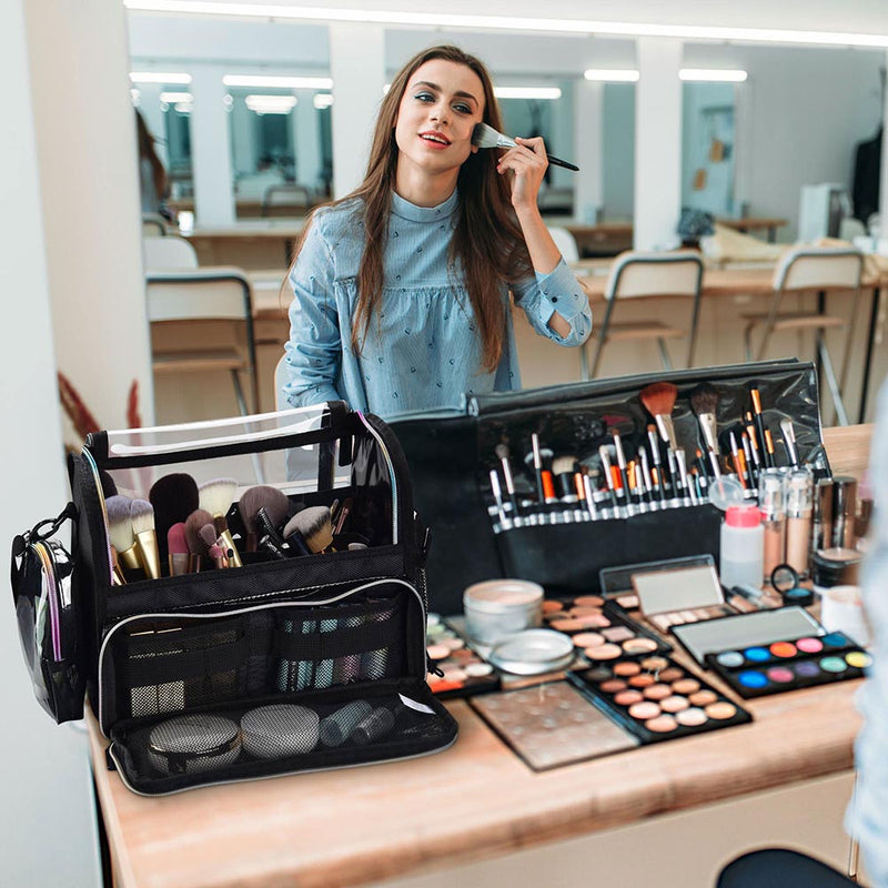 Byootique Travel Makeup Bag Stand-Up Makeup Brush Holder Bag