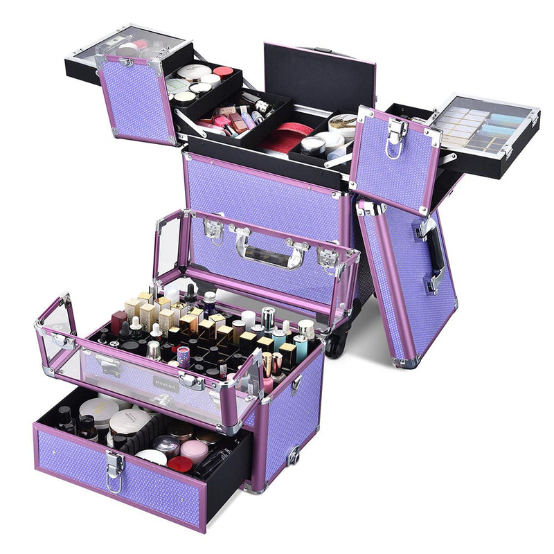 Byootique 2in1 Rolling Makeup Case Nail Polish Organizer Case