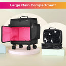 Byootique Hairdresser Nail Tech Rolling Case with Makeup Backpack