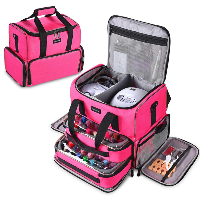 Byootique Nail Polish Organizer Case holds 80 Bottles (15ml) 2-Layer