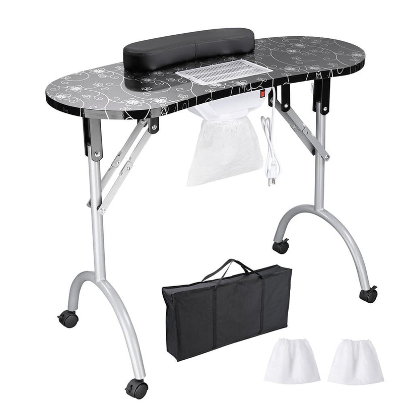 Yescom Foldable Nail Table with Vent Manicure Nail Art