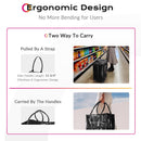 Byootique Shopper Bag with (5)Wheels & (3)Handles Rolling Grocery Tote