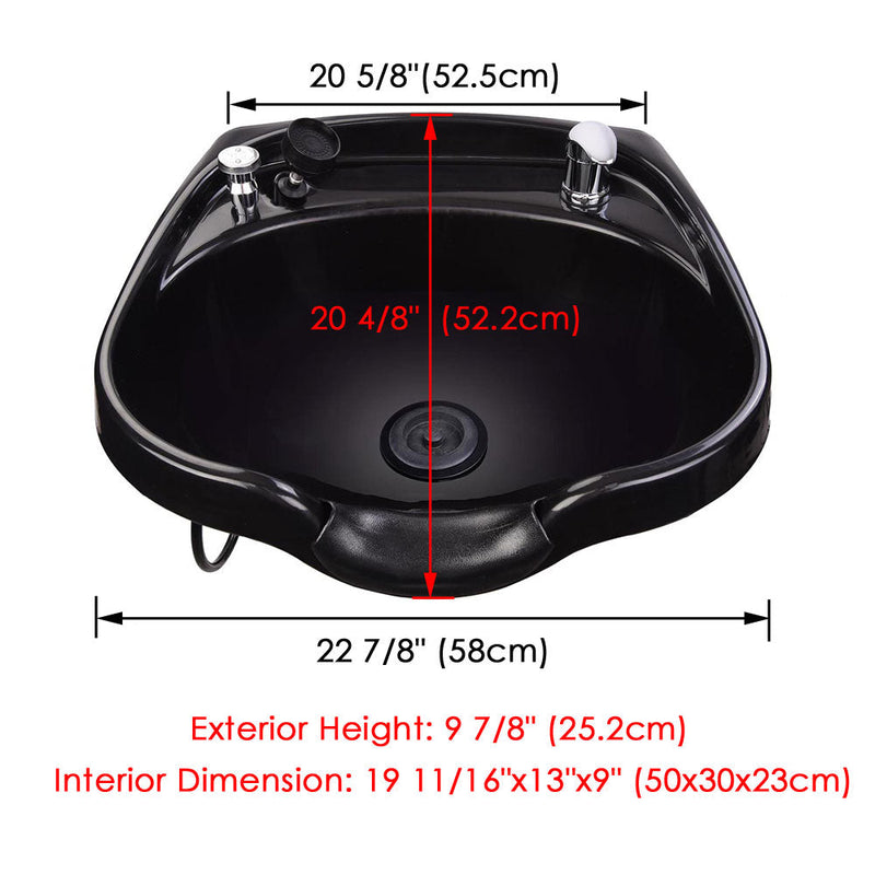 Yescom Vacuum Breaker Shampoo Bowl w/ Gel Neck Rest