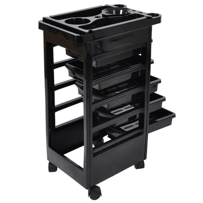 Yescom Salon Trolley Cart Storage Beauty Station w/ 5 Drawers