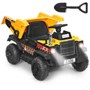 12V Battery Kids Ride On Dump Truck with Electric Bucket and Dump Bed-Yellow by LJGDeals