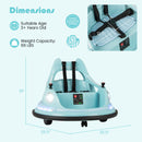 12V Kids Ride On Bumper Car with Remote Control and Dual Joysticks
