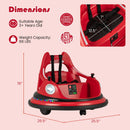 12V Kids Ride On Bumper Car with Remote Control and Dual Joysticks