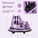 12V Kids Ride On Bumper Car with Remote Control and Dual Joysticks