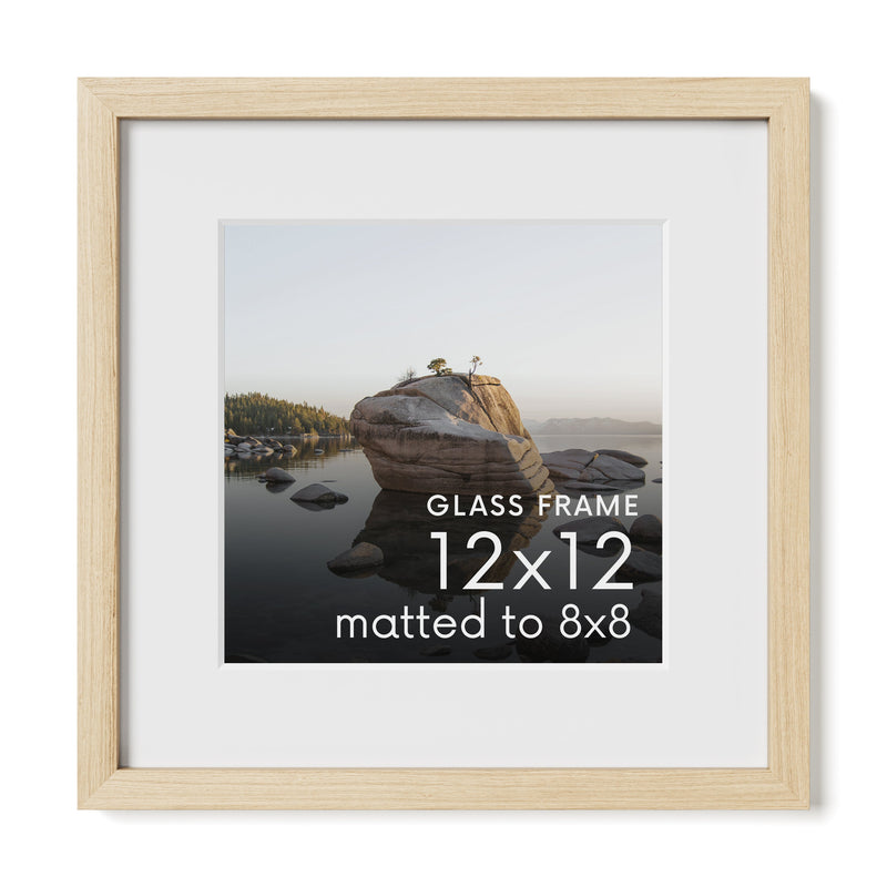 Standalone Glass Oak Wood Frames