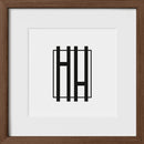 Walnut Oak Glass Picture Frame