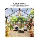 [12X12FT] Premium T-Shape Polycarbonate Greenhouse With UV Protection And Aluminum Frame (SAK27460) by SAKSBY WHOLESALE