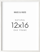 12x16 in, Set of 6, White Oak Frame