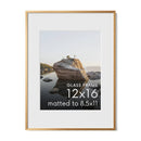 12x16, Brass Aluminum Glass Frame by Haus and Hues