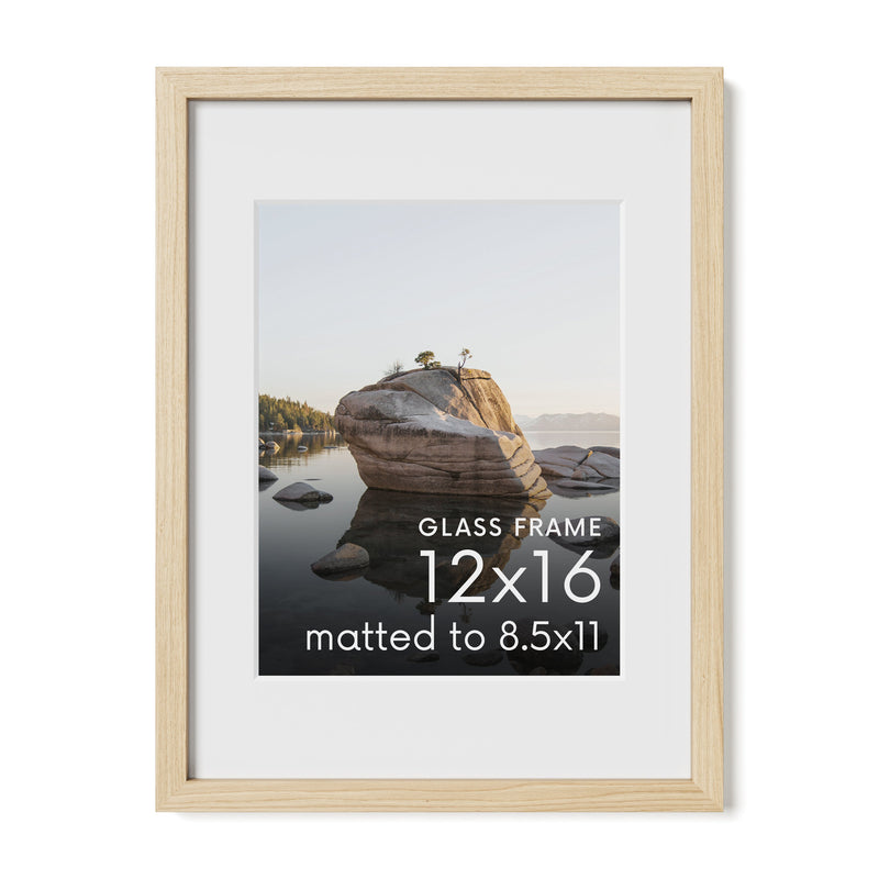 Standalone Glass Oak Wood Frames