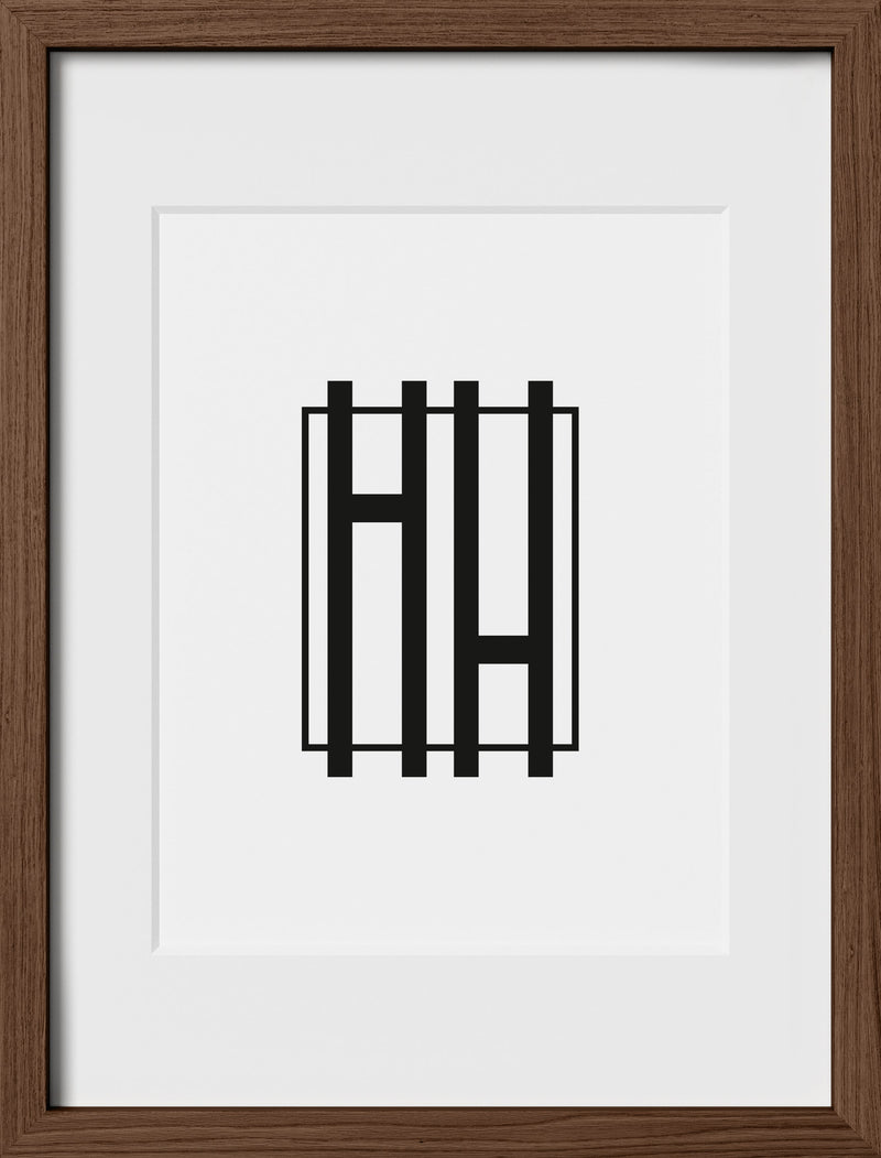 12x16, Walnut Oak Glass Frame