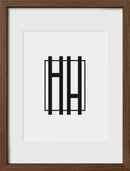 12x16, Walnut Oak Glass Frame