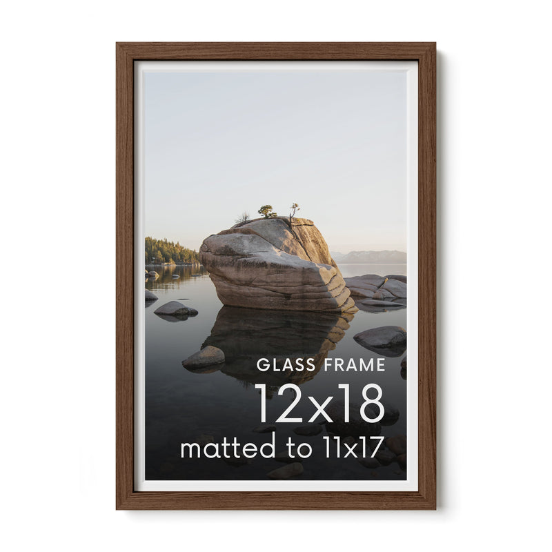 Standalone Glass Oak Wood Frames