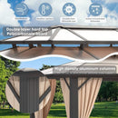 [12X20FT] Alora Premium Aluminum Outdoor Polycarbonate Hardtop Gazebo With Netting & Curtains (SAK36580)