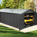 Extra-Large Outdoor Heavy-Duty Metal Garage Shed With Lockable Doors [No Floor] (SAK14093) by SAKSBY WHOLESALE