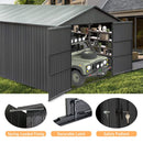 Extra-Large Outdoor Heavy-Duty Metal Garage Shed With Lockable Doors [No Floor] (SAK14093) by SAKSBY WHOLESALE