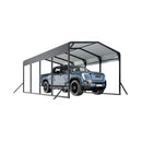 [12X20FT] Alora Heavy-Duty All-Weather Metal Carport With Reinforced Support Base (SAK97381) by SAKSBY WHOLESALE