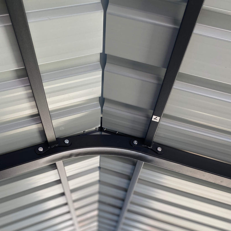 [12X20FT] Alora Heavy-Duty Metal Carport With Galvanized Steel Roof For Car, Boats And Trucks, Gray (SAK95562)