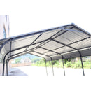 [12X20FT] Alora Heavy-Duty Metal Carport With Galvanized Steel Roof For Car, Boats And Trucks, Gray (SAK95562)