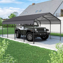 [12X20FT] Alora Heavy-Duty Metal Carport With Galvanized Steel Roof For Car, Boats And Trucks, Gray (SAK95562)