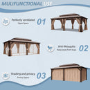 [12X20FT] Alora Premium Aluminum Outdoor Polycarbonate Hardtop Gazebo With Netting & Curtains (SAK36580) by SAKSBY.com