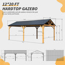 [12X20FT] Alora Premium Outdoor Double-Layer Galvanized Steel Hardtop Gazebo Pergola For Patio (SAK46095) by SAKSBY WHOLESALE