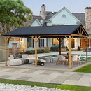 [12X20FT] Alora Premium Outdoor Double-Layer Galvanized Steel Hardtop Gazebo Pergola For Patio (SAK46095) by SAKSBY WHOLESALE