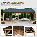 [12X20FT] Alora Premium Outdoor Double-Layer Galvanized Steel Hardtop Gazebo Pergola For Patio (SAK46095)