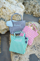 Harbor Canvas Striped Tote