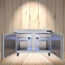 12.9 Cu.Ft 2-Door Commercial Stainless Steel Worktop Undercounter Refrigerator, 48" (SAK13725)