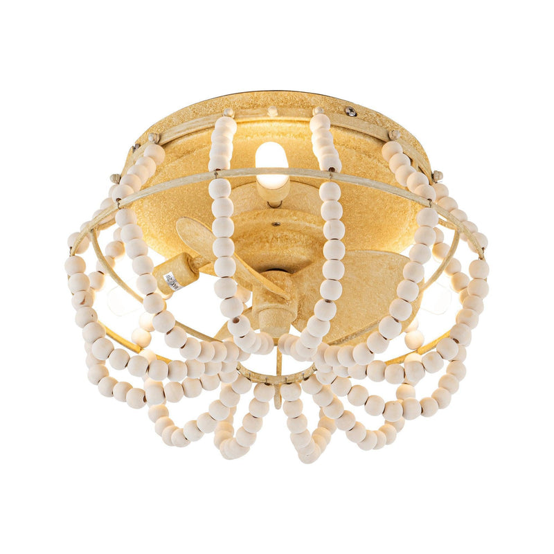 13" Farmhouse DC Motor Flush Mount Reversible Ceiling Fan with Lighting and Remote Control