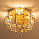 13" Farmhouse DC Motor Flush Mount Reversible Ceiling Fan with Lighting and Remote Control