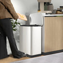 13.2 Gal Stainless Steel Trash Can with Lock Device-Sliver by LJGDeals