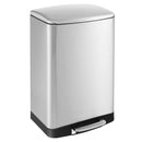 13.2 Gal Stainless Steel Trash Can with Lock Device-Sliver by LJGDeals