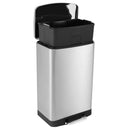 13.2 Gal Stainless Steel Trash Can with Lock Device-Sliver by LJGDeals