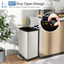 13.2 Gal Stainless Steel Trash Can with Lock Device-Sliver by LJGDeals